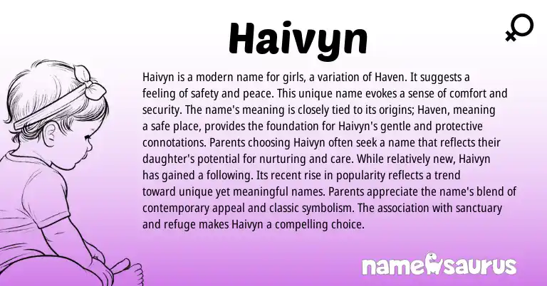 Infographic about Haivyn name meaning, Haivyn is a name from Other origin(s).
