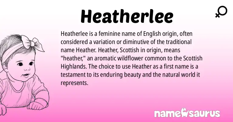 Infographic about Heatherlee name meaning, Heatherlee is a name from N/A origin(s).