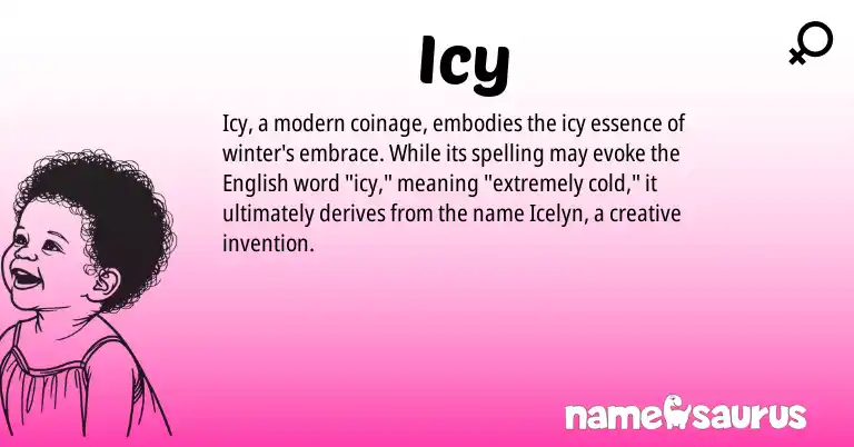 Infographic about Icy name meaning, Icy is a name from English origin(s).