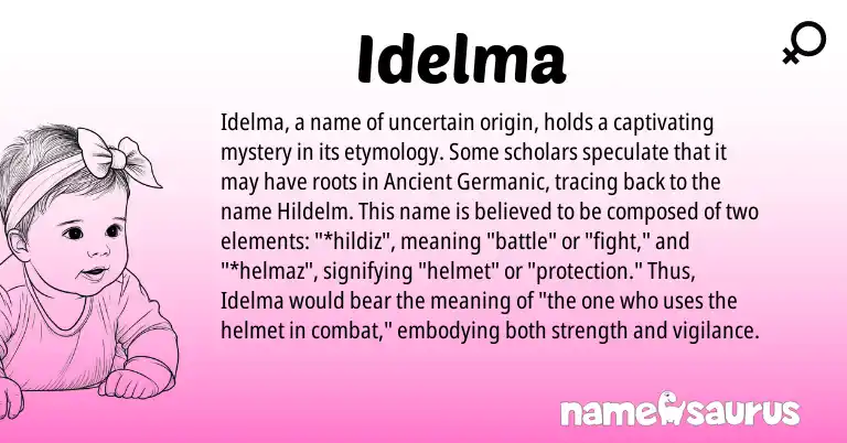 Infographic about Idelma name meaning, Idelma is a name from Ancient Germanic origin(s).