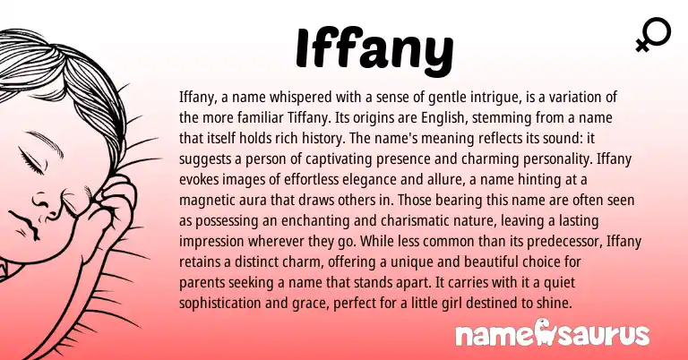 Infographic about Iffany name meaning, Iffany is a name from English origin(s).