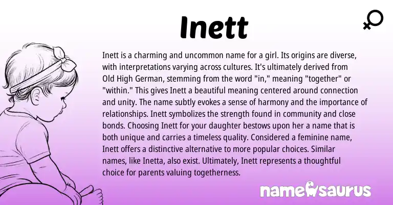 Infographic about Inett name meaning, Inett is a name from Germanic origin(s).