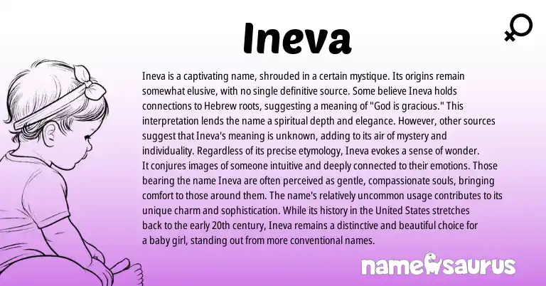 Infographic about Ineva name meaning, Ineva is a name from Other origin(s).