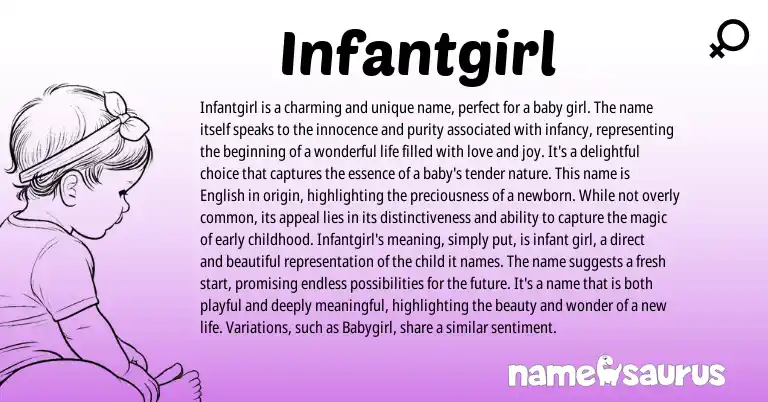 Infographic about Infantgirl name meaning, Infantgirl is a name from Other origin(s).