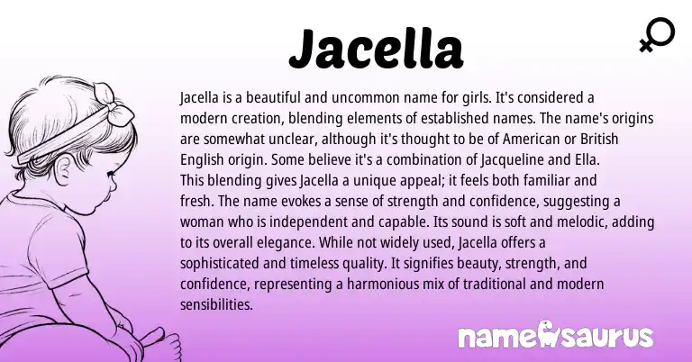Infographic about Jacella name meaning, Jacella is a name from Other origin(s).