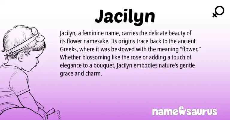 Infographic about Jacilyn name meaning, Jacilyn is a name from N/A origin(s).