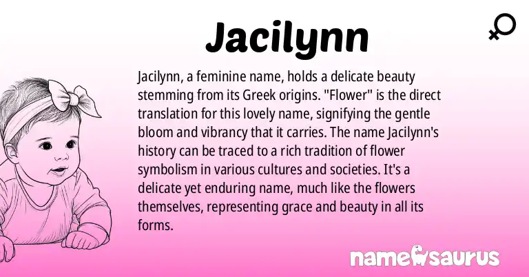 Infographic about Jacilynn name meaning, Jacilynn is a name from N/A origin(s).