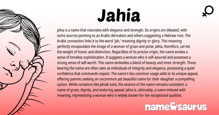 Infographic about Jahia name meaning, Jahia is a name from African, Hebrew, Arabic origin(s).