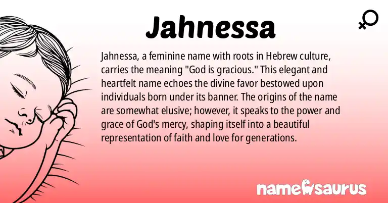 Infographic about Jahnessa name meaning, Jahnessa is a name from N/A origin(s).
