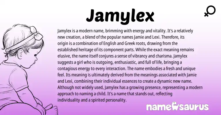 Infographic about Jamylex name meaning, Jamylex is a name from Other origin(s).
