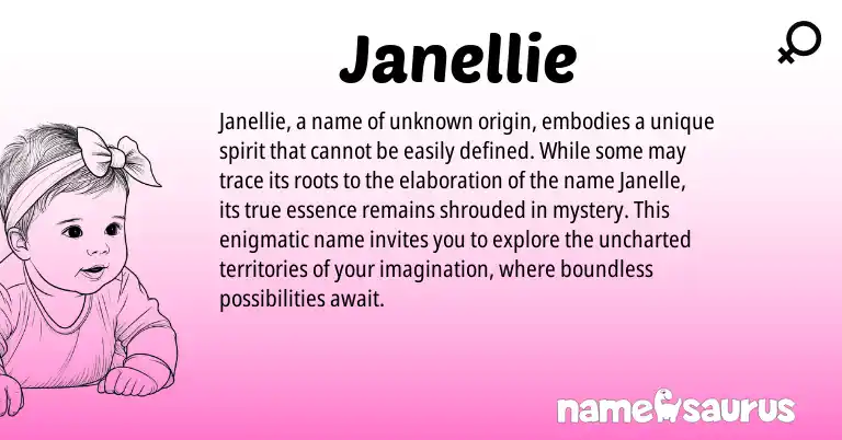 Infographic about Janellie name meaning, Janellie is a name from N/A origin(s).