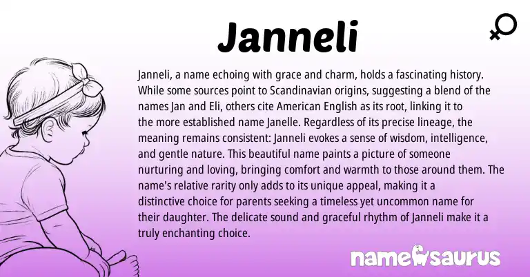 Infographic about Janneli name meaning, Janneli is a name from Scandinavian origin(s).
