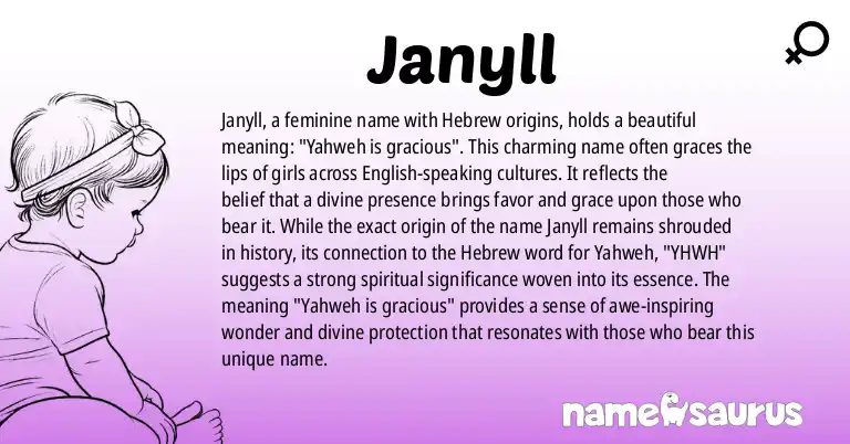 Infographic about Janyll name meaning, Janyll is a name from N/A origin(s).