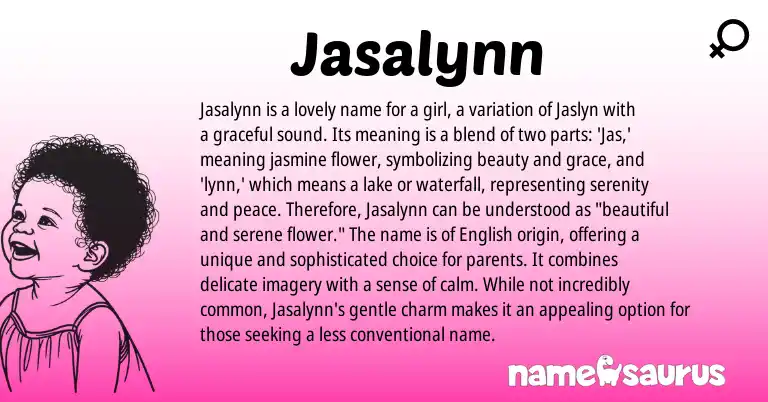 Infographic about Jasalynn name meaning, Jasalynn is a name from Other origin(s).