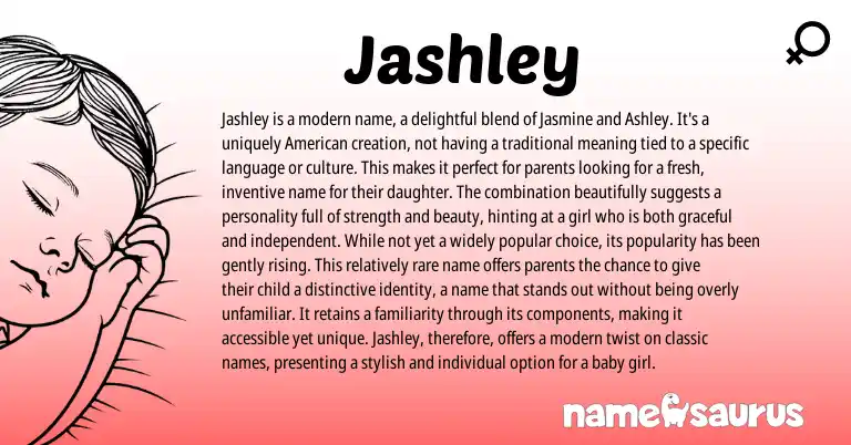 Infographic about Jashley name meaning, Jashley is a name from Other origin(s).