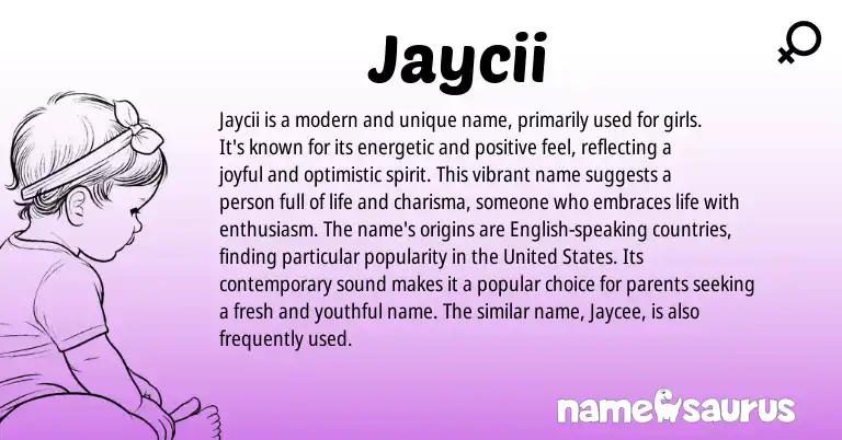 Infographic about Jaycii name meaning, Jaycii is a name from Other origin(s).