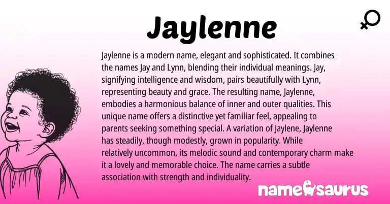 Infographic about Jaylenne name meaning, Jaylenne is a name from American origin(s).