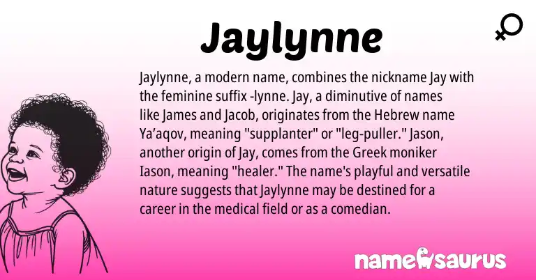 Infographic about Jaylynne name meaning, Jaylynne is a name from Hebrew, Greek origin(s).