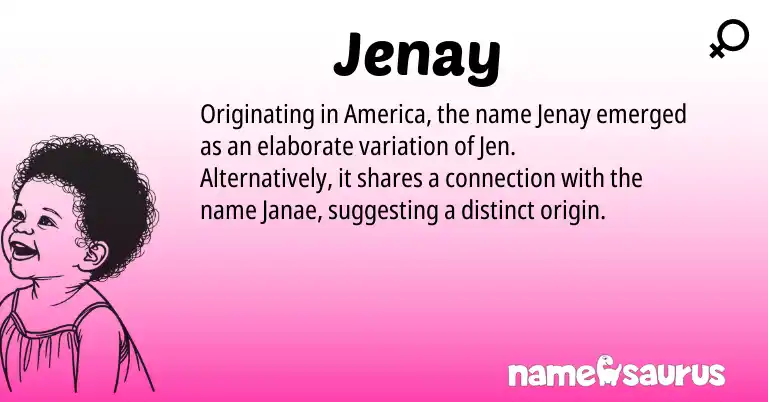 Infographic about Jenay name meaning, Jenay is a name from American origin(s).