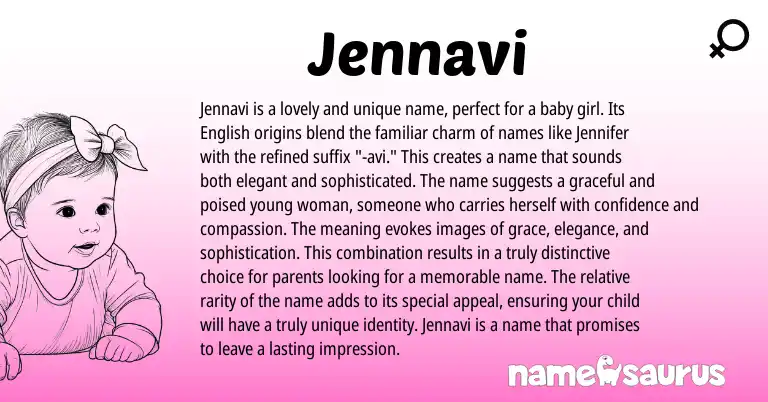Infographic about Jennavi name meaning, Jennavi is a name from Other origin(s).