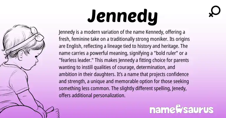 Infographic about Jennedy name meaning, Jennedy is a name from Other origin(s).
