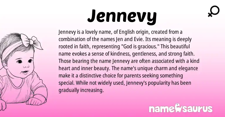 Infographic about Jennevy name meaning, Jennevy is a name from English origin(s).