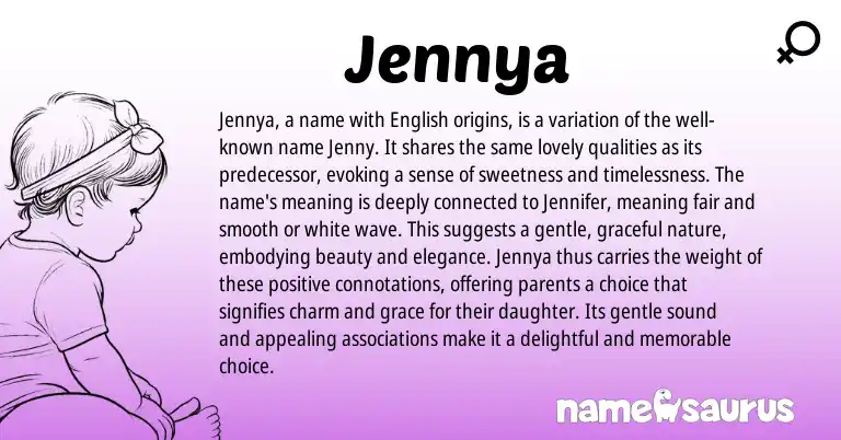 Infographic about Jennya name meaning, Jennya is a name from English origin(s).