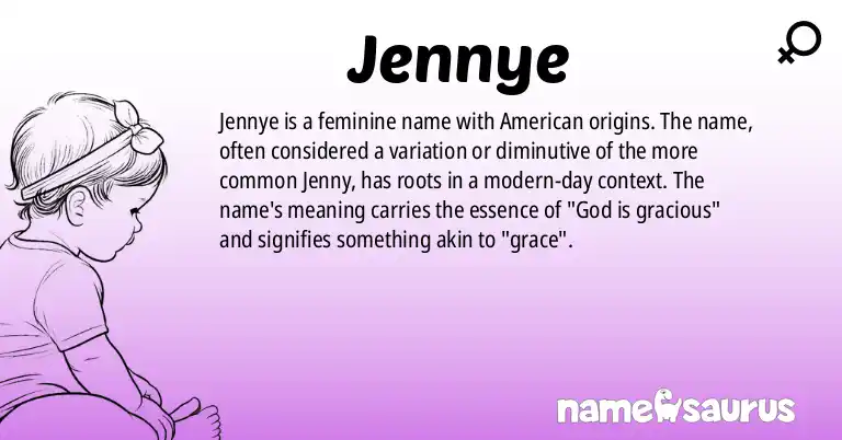 Infographic about Jennye name meaning, Jennye is a name from American origin(s).