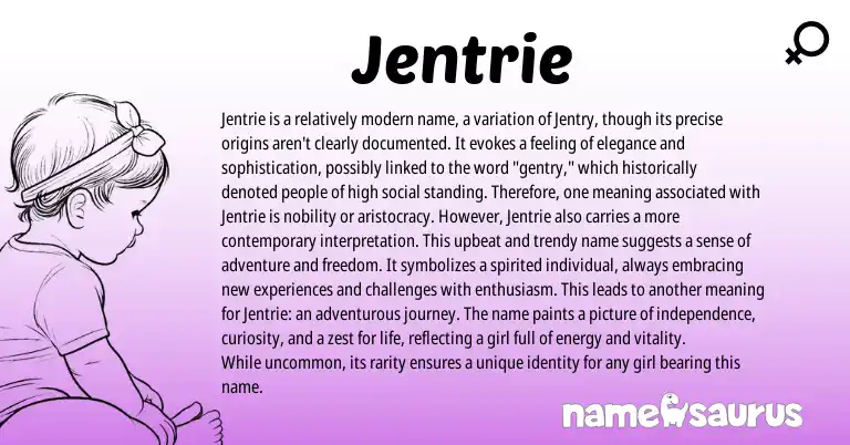Infographic about Jentrie name meaning, Jentrie is a name from English, Other origin(s).