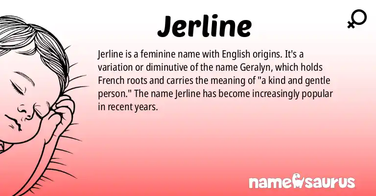 Infographic about Jerline name meaning, Jerline is a name from English origin(s).