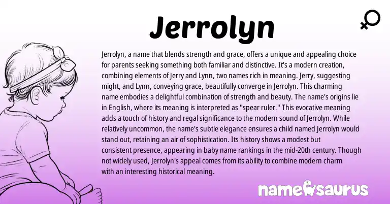 Infographic about Jerrolyn name meaning, Jerrolyn is a name from Other origin(s).
