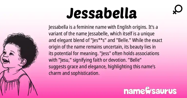 Infographic about Jessabella name meaning, Jessabella is a name from English origin(s).