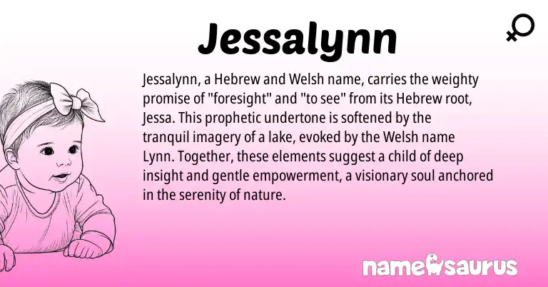 Infographic about Jessalynn name meaning, Jessalynn is a name from Welsh, Hebrew origin(s).