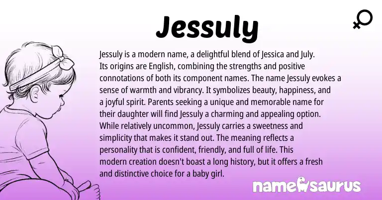 Infographic about Jessuly name meaning, Jessuly is a name from Other origin(s).