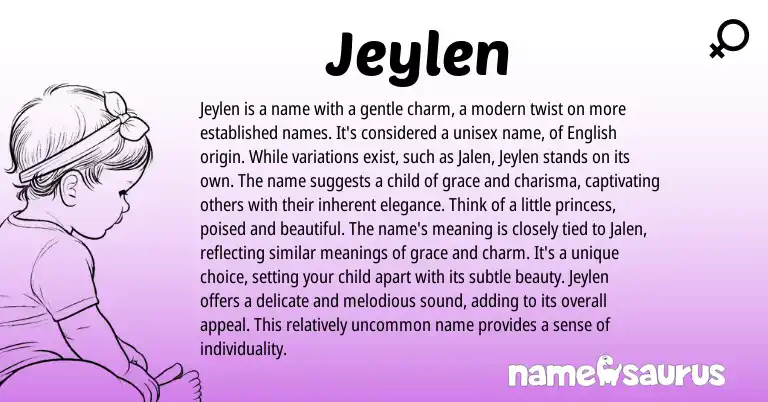 Infographic about Jeylen name meaning, Jeylen is a name from Other origin(s).
