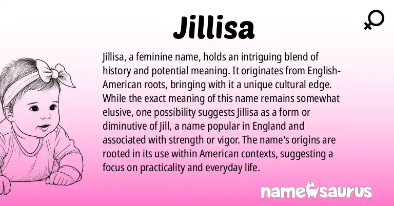 Infographic about Jillisa name meaning, Jillisa is a name from N/A origin(s).