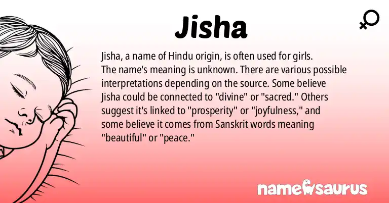 Infographic about Jisha name meaning, Jisha is a name from Hinduism origin(s).