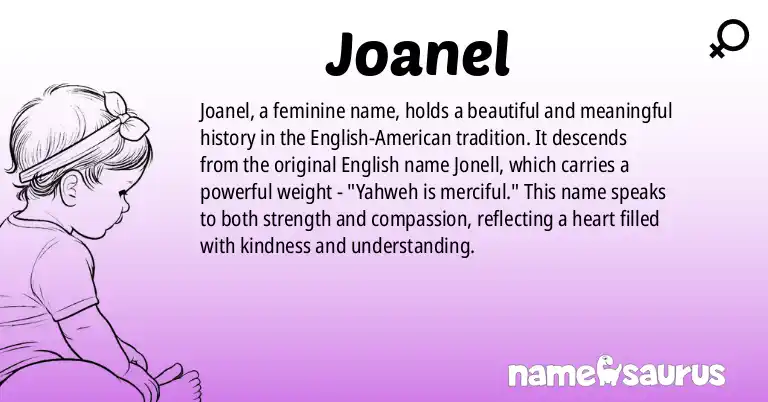 Infographic about Joanel name meaning, Joanel is a name from N/A origin(s).