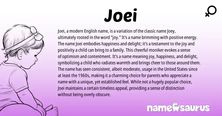 Infographic about Joei name meaning, Joei is a name from Other origin(s).
