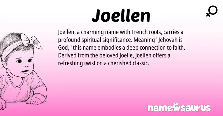 Infographic about Joellen name meaning, Joellen is a name from French origin(s).