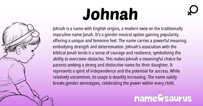 Infographic about Johnah name meaning, Johnah is a name from Other origin(s).