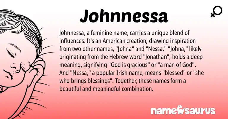 Infographic about Johnnessa name meaning, Johnnessa is a name from N/A origin(s).