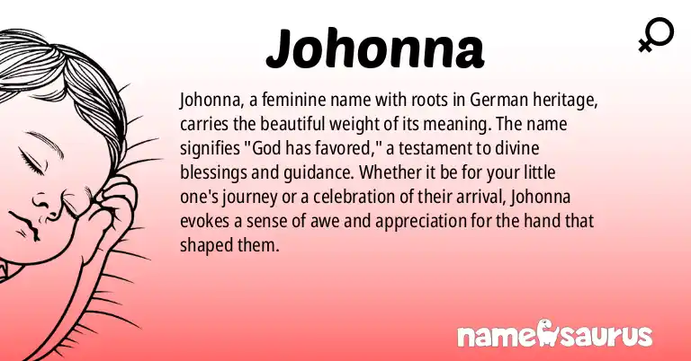 Infographic about Johonna name meaning, Johonna is a name from N/A origin(s).