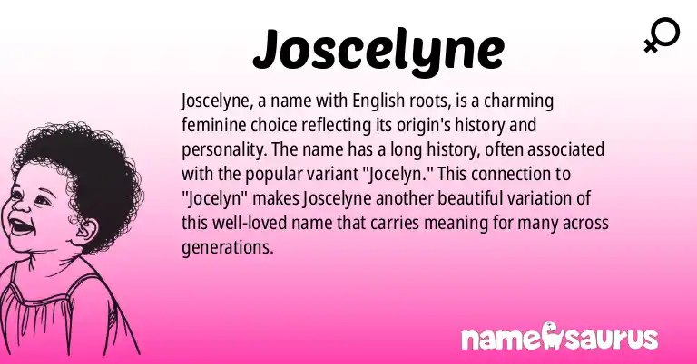 Infographic about Joscelyne name meaning, Joscelyne is a name from English origin(s).