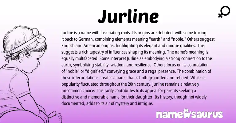 Infographic about Jurline name meaning, Jurline is a name from Germanic origin(s).