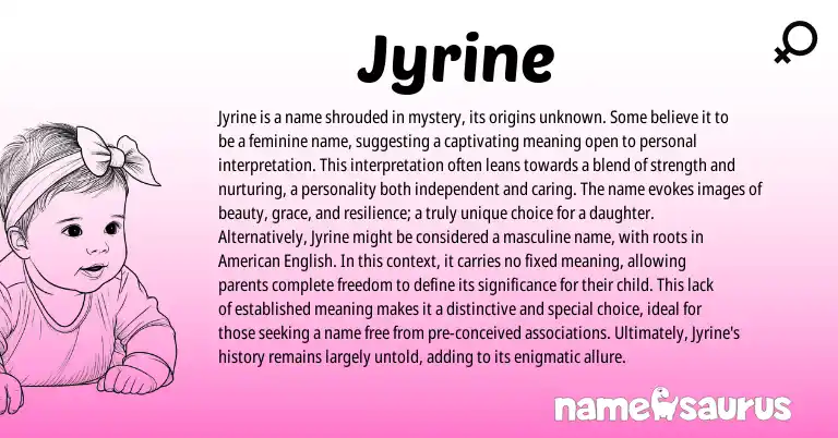 Infographic about Jyrine name meaning, Jyrine is a name from Other origin(s).