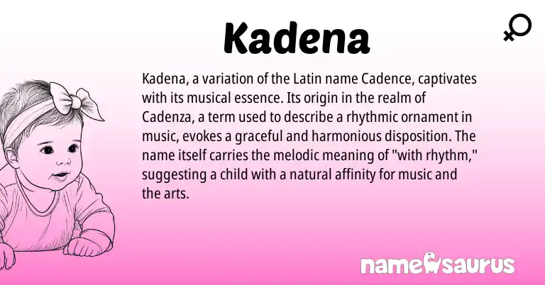 Infographic about Kadena name meaning, Kadena is a name from Latin origin(s).