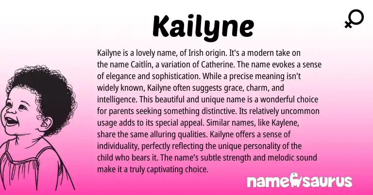 Infographic about Kailyne name meaning, Kailyne is a name from Other origin(s).