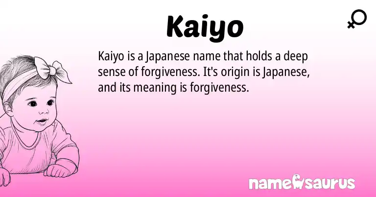Infographic about Kaiyo name meaning, Kaiyo is a name from Japanese origin(s).