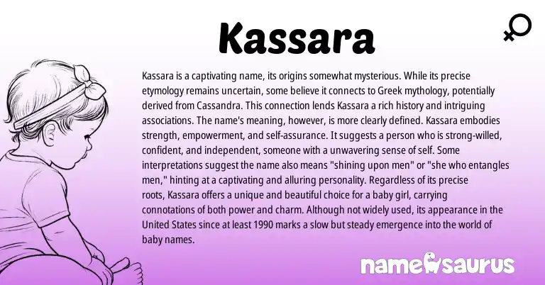 Infographic about Kassara name meaning, Kassara is a name from Other origin(s).